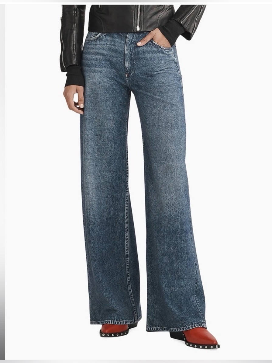 Rag & Bone Miramar Sofie Wide Leg Pant Sweatpant Jeans Size 26